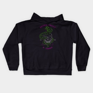 Never Trust A Snake Skull Kids Hoodie